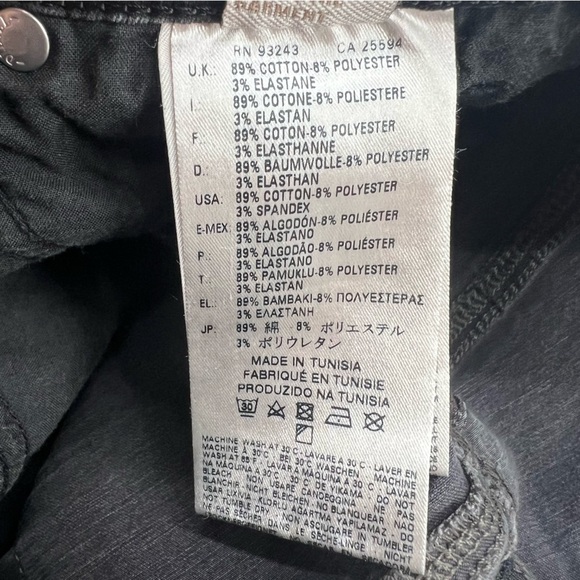 Diesel Black Skinzee-Dee Super Slim Skinny Regular Waist Jeans Size 24 Women’s - Picture 7 of 7